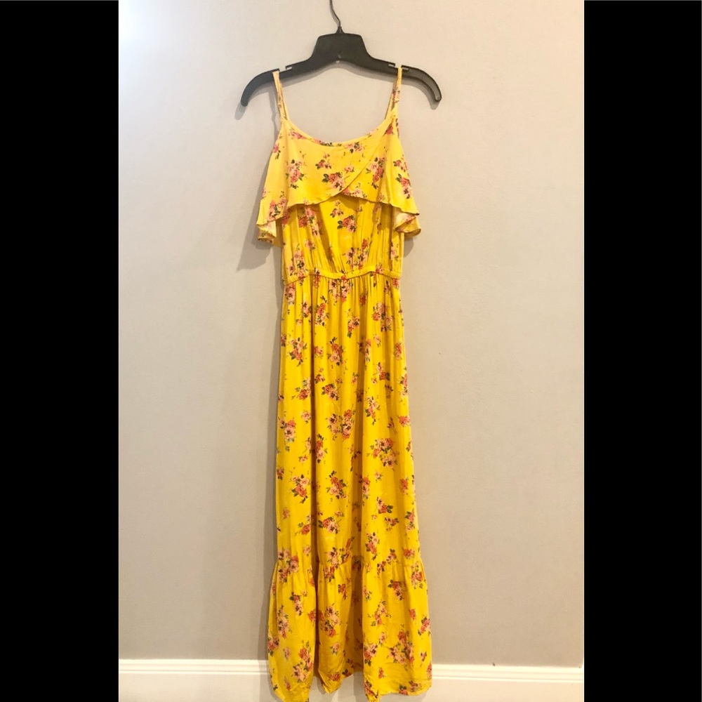 Peyton & Parker Yellow Junior's Floral Dress